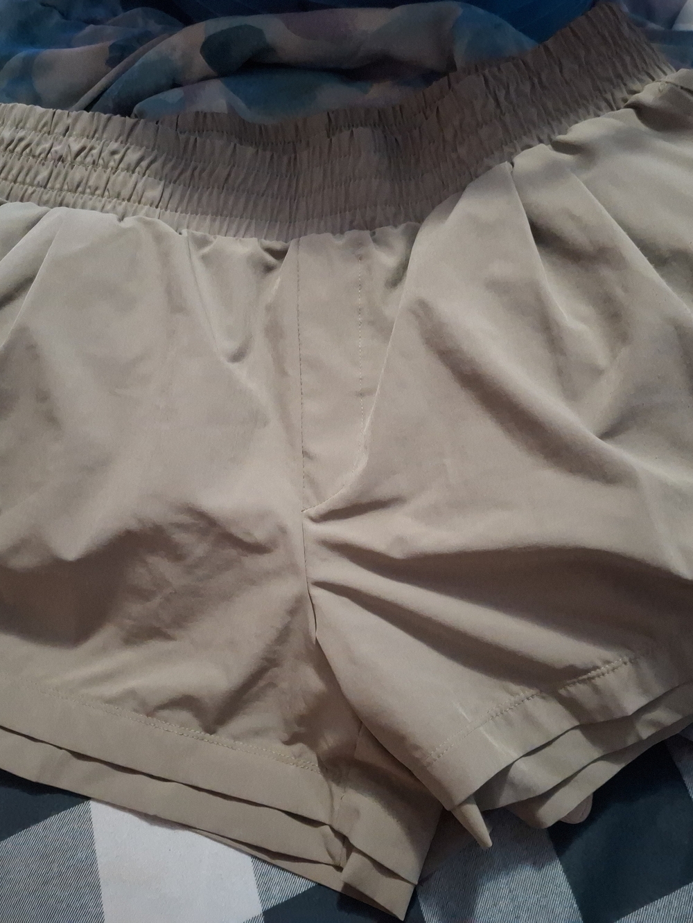 Apana Light Green Elastic-Waist Athletic Shorts